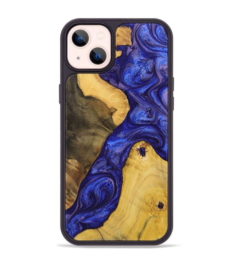 iPhone 14 Plus Wood+Resin Phone Case - Adrienne (Purple, 699094)