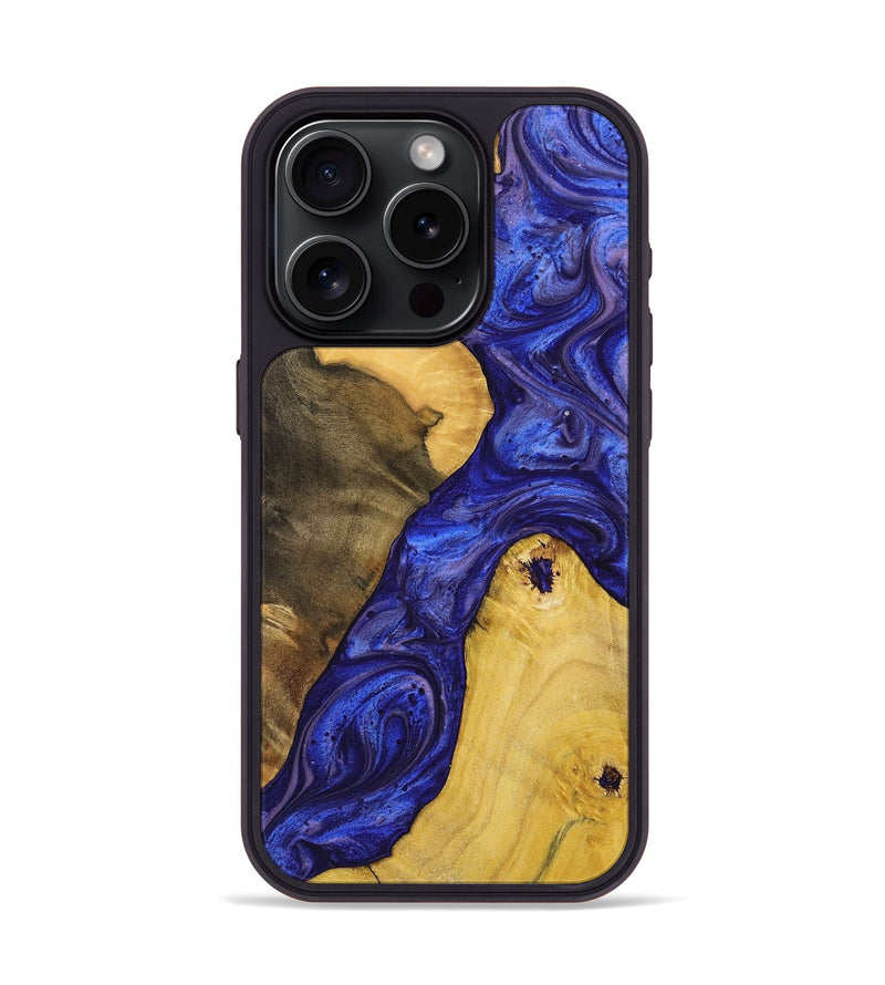iPhone 15 Pro Wood+Resin Phone Case - Adrienne (Purple, 699094)