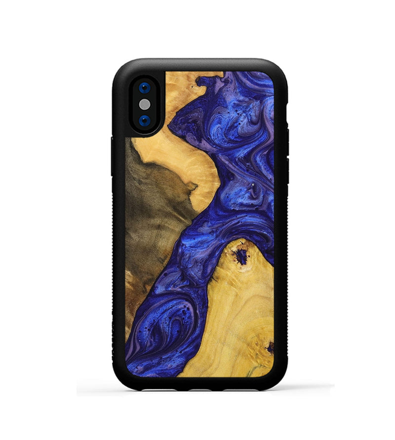 iPhone Xs Wood+Resin Phone Case - Adrienne (Purple, 699094)