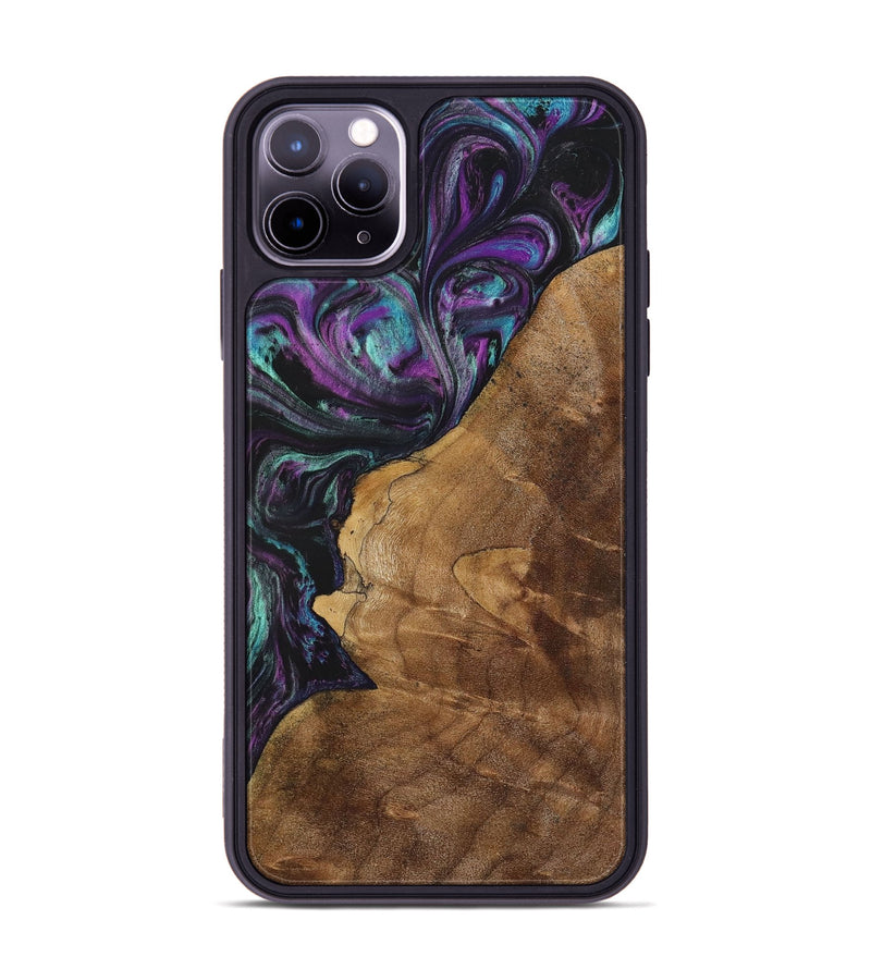 iPhone 11 Pro Max Wood+Resin Phone Case - Alaia (Purple, 699095)