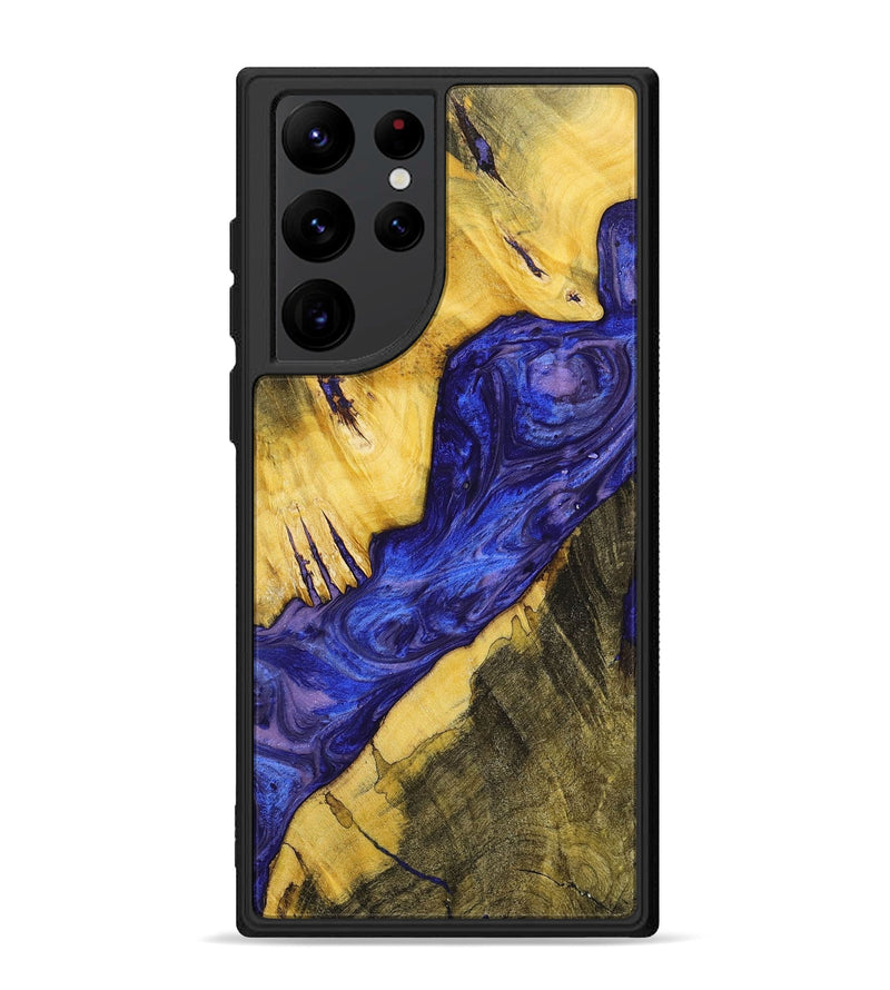 Galaxy S22 Ultra Wood+Resin Phone Case - Janice (Purple, 699096)