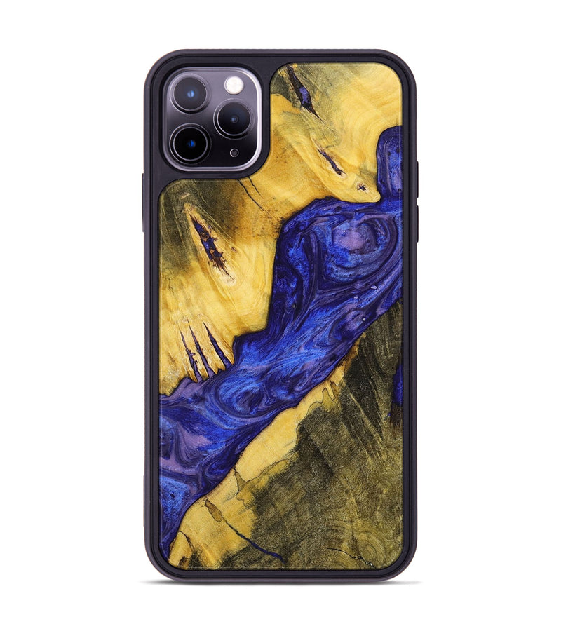 iPhone 11 Pro Max Wood+Resin Phone Case - Janice (Purple, 699096)