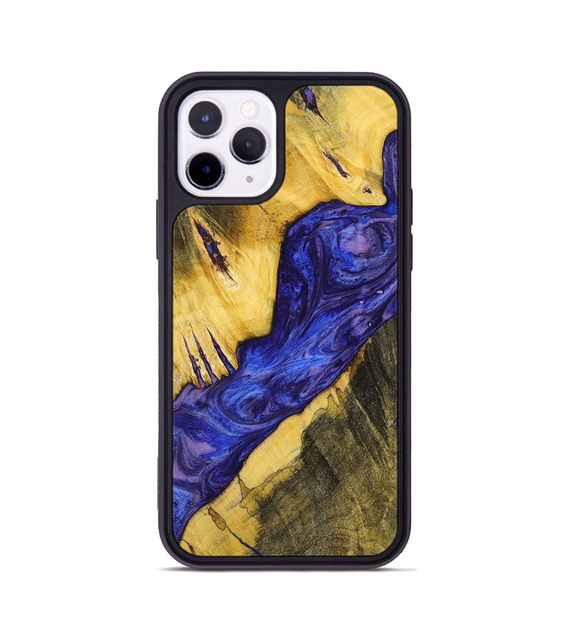 iPhone 11 Pro Wood+Resin Phone Case - Janice (Purple, 699096)