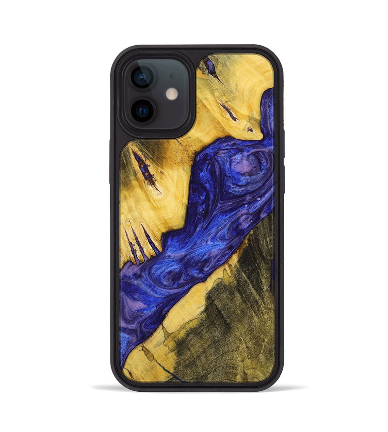 iPhone 12 Wood+Resin Phone Case - Janice (Purple, 699096)
