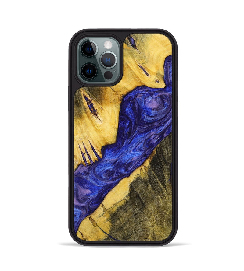 iPhone 12 Pro Wood+Resin Phone Case - Janice (Purple, 699096)