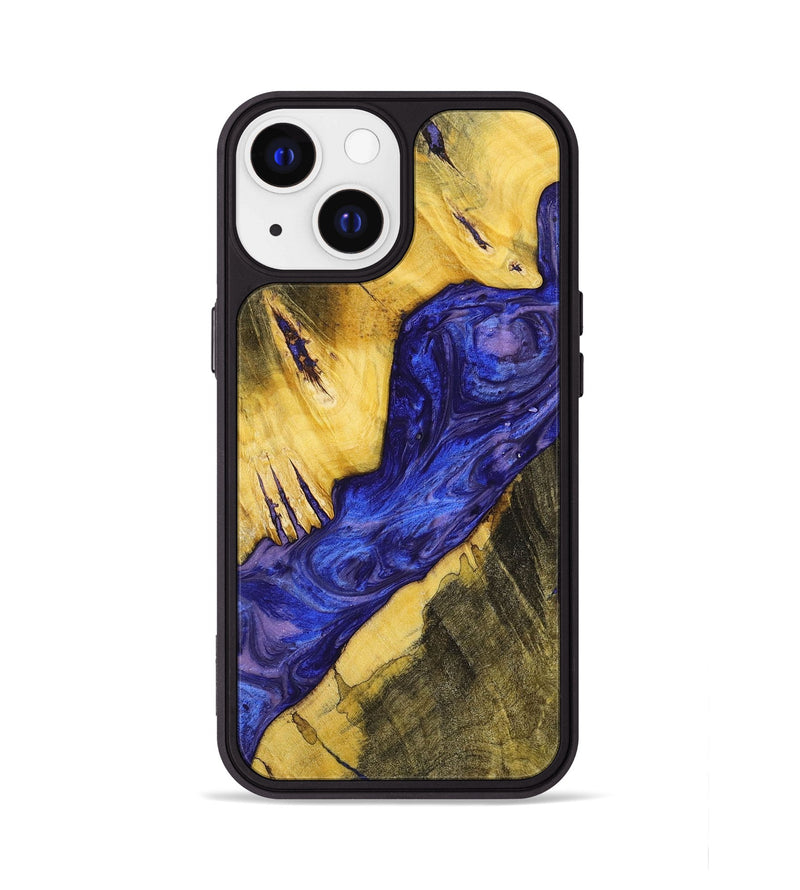 iPhone 13 Wood+Resin Phone Case - Janice (Purple, 699096)