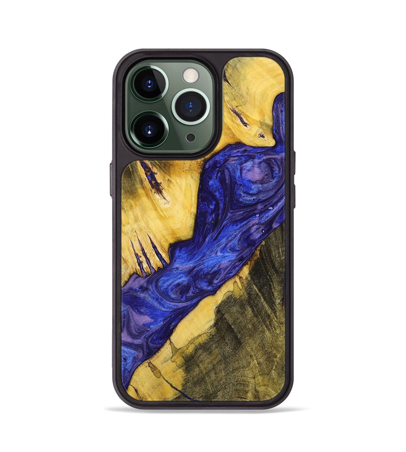 iPhone 13 Pro Wood+Resin Phone Case - Janice (Purple, 699096)