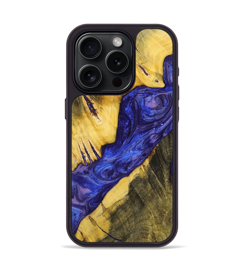 iPhone 15 Pro Wood+Resin Phone Case - Janice (Purple, 699096)