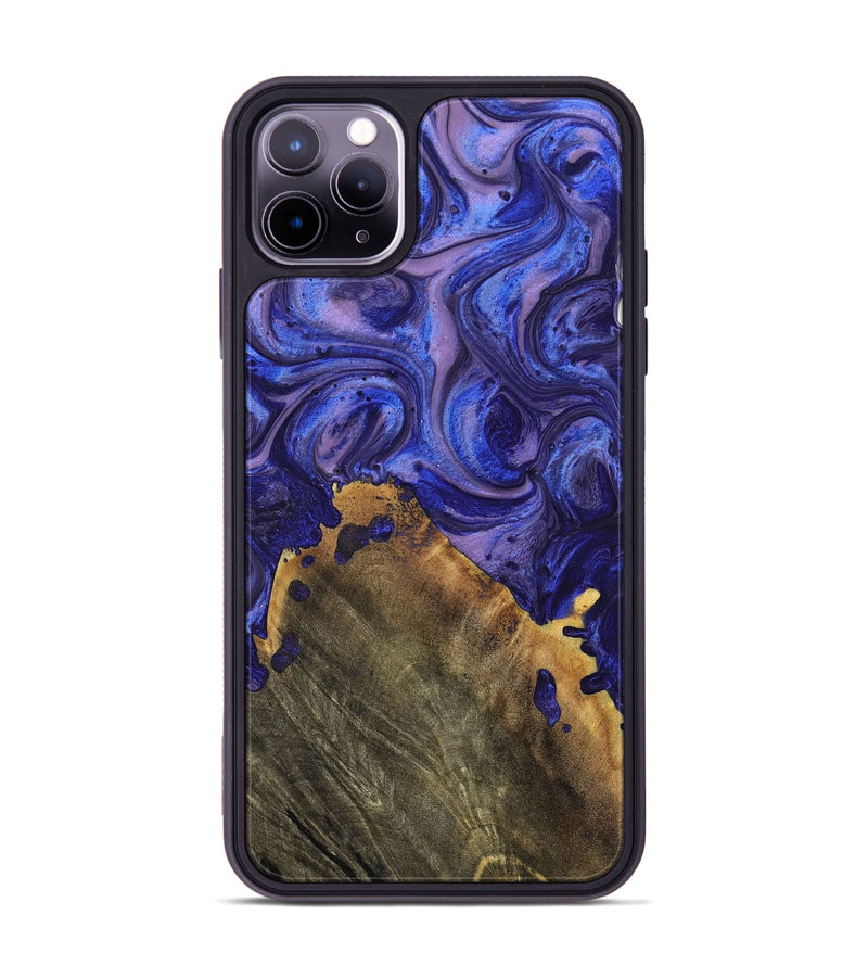 iPhone 11 Pro Max Wood+Resin Phone Case - Kade (Purple, 699098)