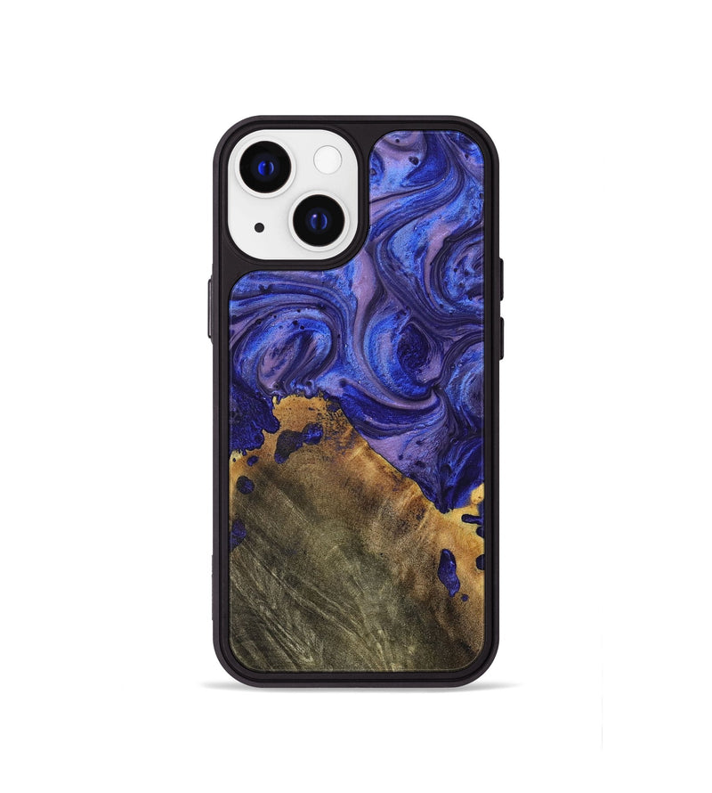 iPhone 13 mini Wood+Resin Phone Case - Kade (Purple, 699098)