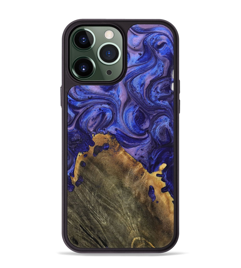 iPhone 13 Pro Max Wood+Resin Phone Case - Kade (Purple, 699098)