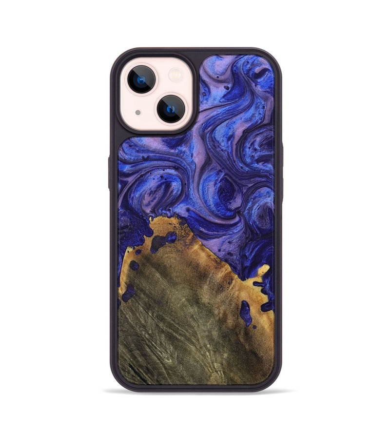 iPhone 14 Wood+Resin Phone Case - Kade (Purple, 699098)