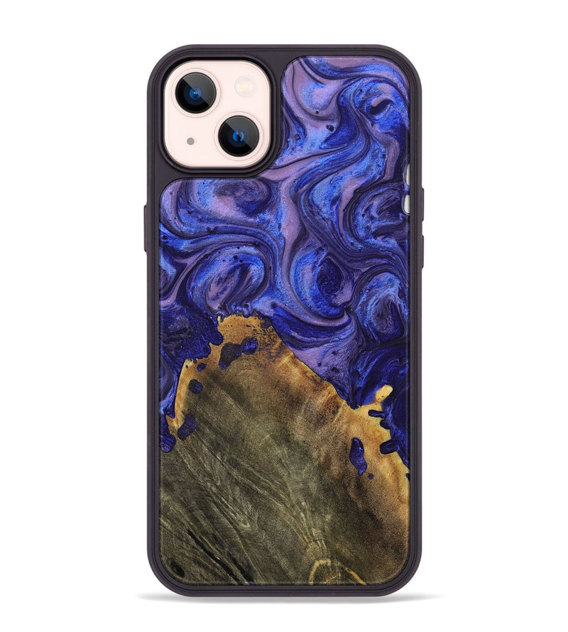iPhone 14 Plus Wood+Resin Phone Case - Kade (Purple, 699098)