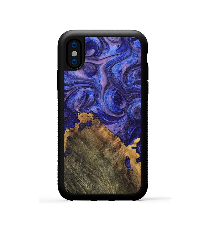 iPhone Xs Wood+Resin Phone Case - Kade (Purple, 699098)