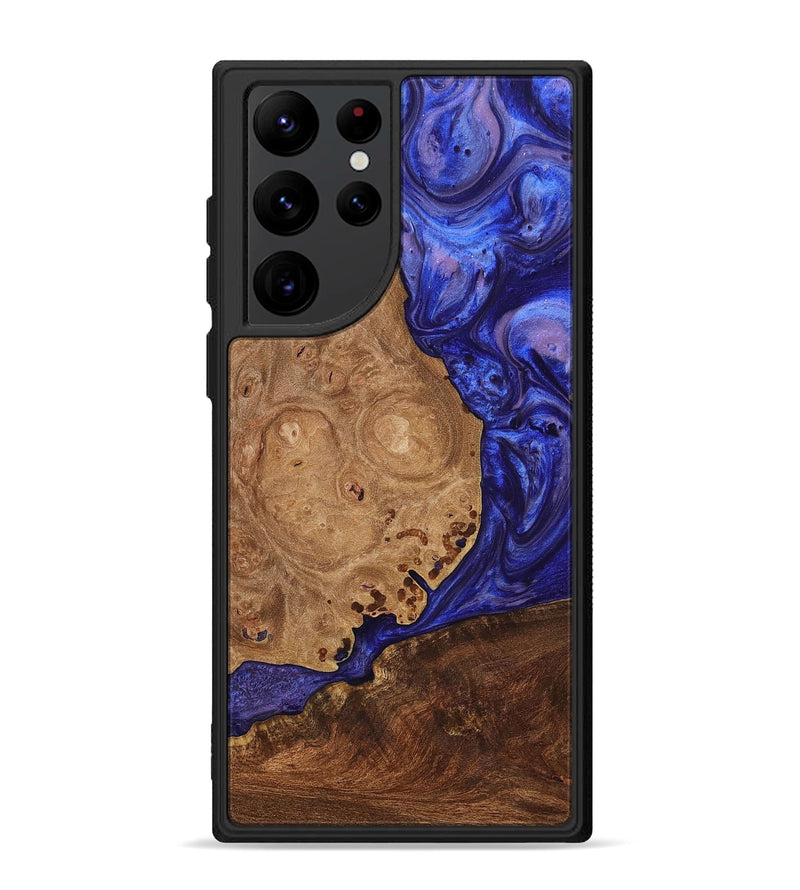 Galaxy S22 Ultra Wood+Resin Phone Case - Otis (Purple, 699100)