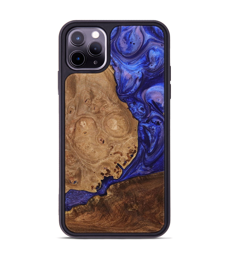 iPhone 11 Pro Max Wood+Resin Phone Case - Otis (Purple, 699100)