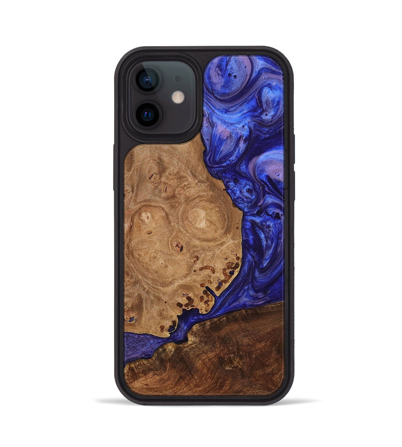 iPhone 12 Wood+Resin Phone Case - Otis (Purple, 699100)