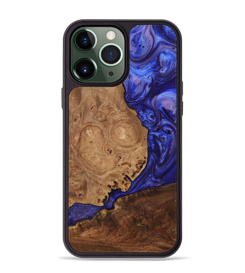 iPhone 13 Pro Max Wood+Resin Phone Case - Otis (Purple, 699100)