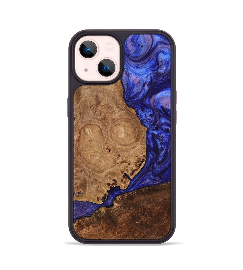 iPhone 14 Wood+Resin Phone Case - Otis (Purple, 699100)