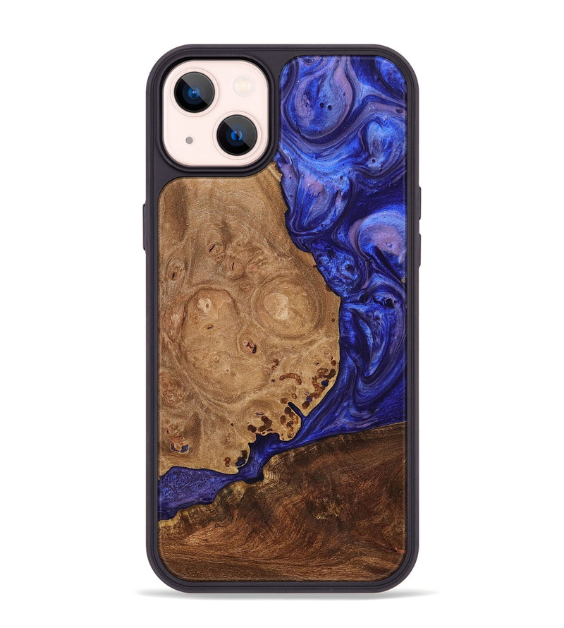 iPhone 14 Plus Wood+Resin Phone Case - Otis (Purple, 699100)