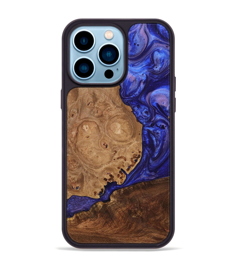 iPhone 14 Pro Max Wood+Resin Phone Case - Otis (Purple, 699100)