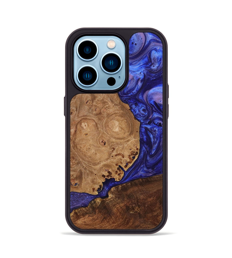 iPhone 14 Pro Wood+Resin Phone Case - Otis (Purple, 699100)