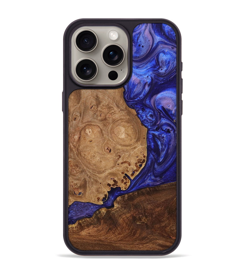 iPhone 15 Pro Max Wood+Resin Phone Case - Otis (Purple, 699100)