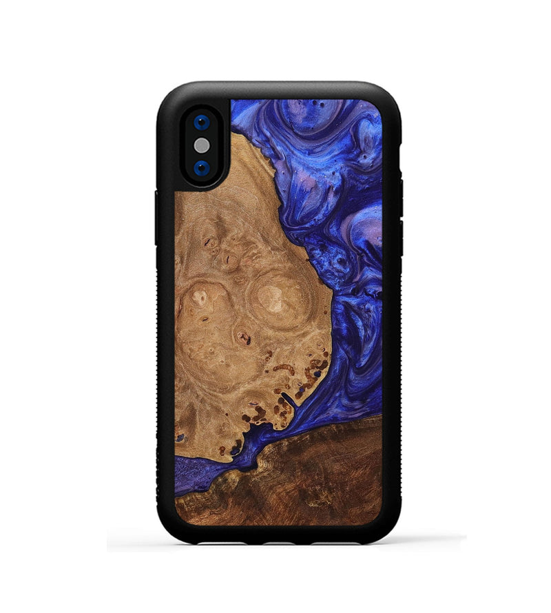 iPhone Xs Wood+Resin Phone Case - Otis (Purple, 699100)