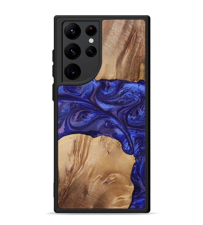 Galaxy S22 Ultra Wood+Resin Phone Case - Kim (Purple, 699102)