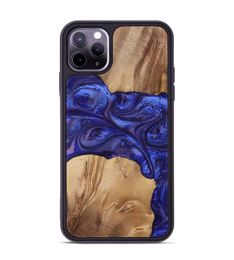 iPhone 11 Pro Max Wood+Resin Phone Case - Kim (Purple, 699102)