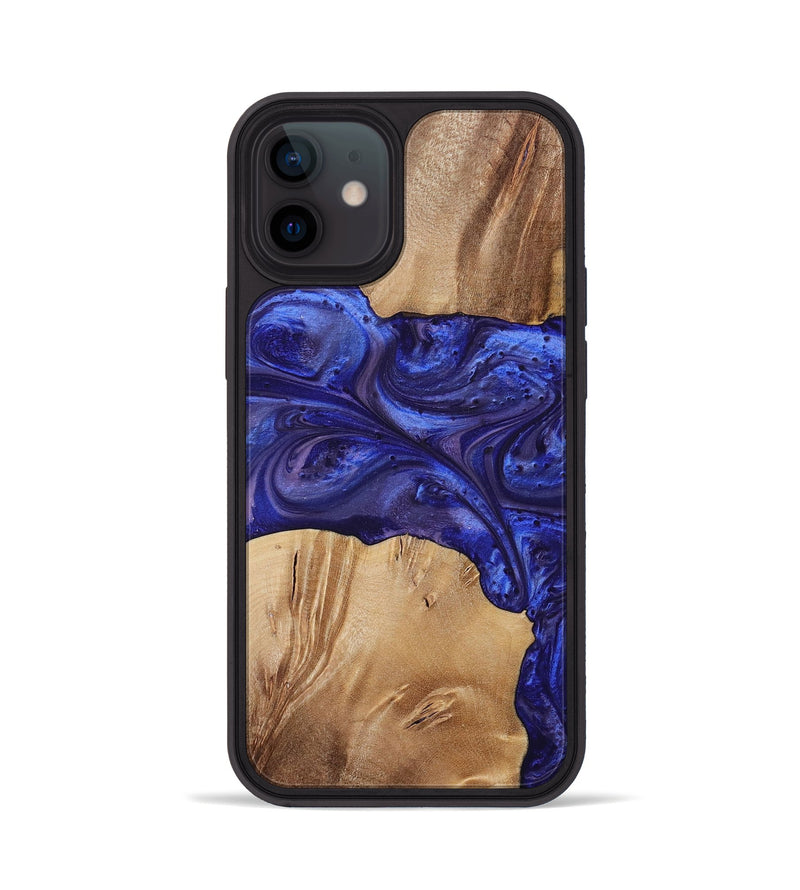 iPhone 12 Wood+Resin Phone Case - Kim (Purple, 699102)