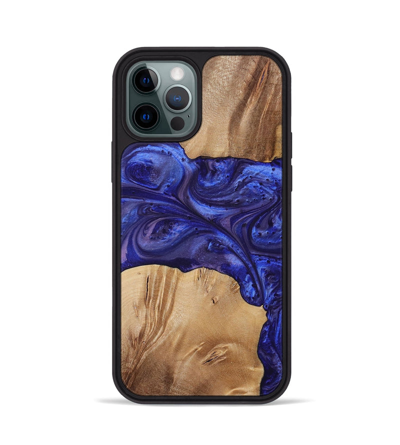 iPhone 12 Pro Wood+Resin Phone Case - Kim (Purple, 699102)