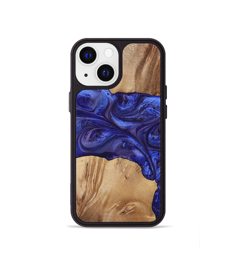 iPhone 13 mini Wood+Resin Phone Case - Kim (Purple, 699102)