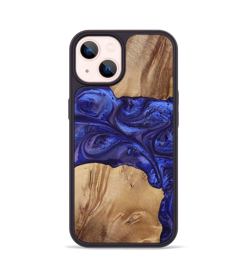 iPhone 14 Wood+Resin Phone Case - Kim (Purple, 699102)