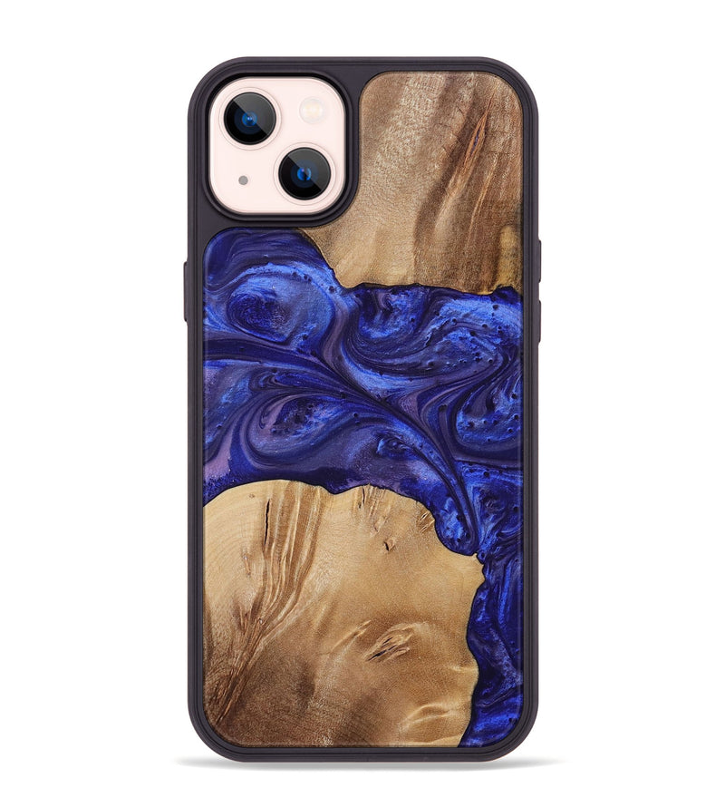 iPhone 14 Plus Wood+Resin Phone Case - Kim (Purple, 699102)