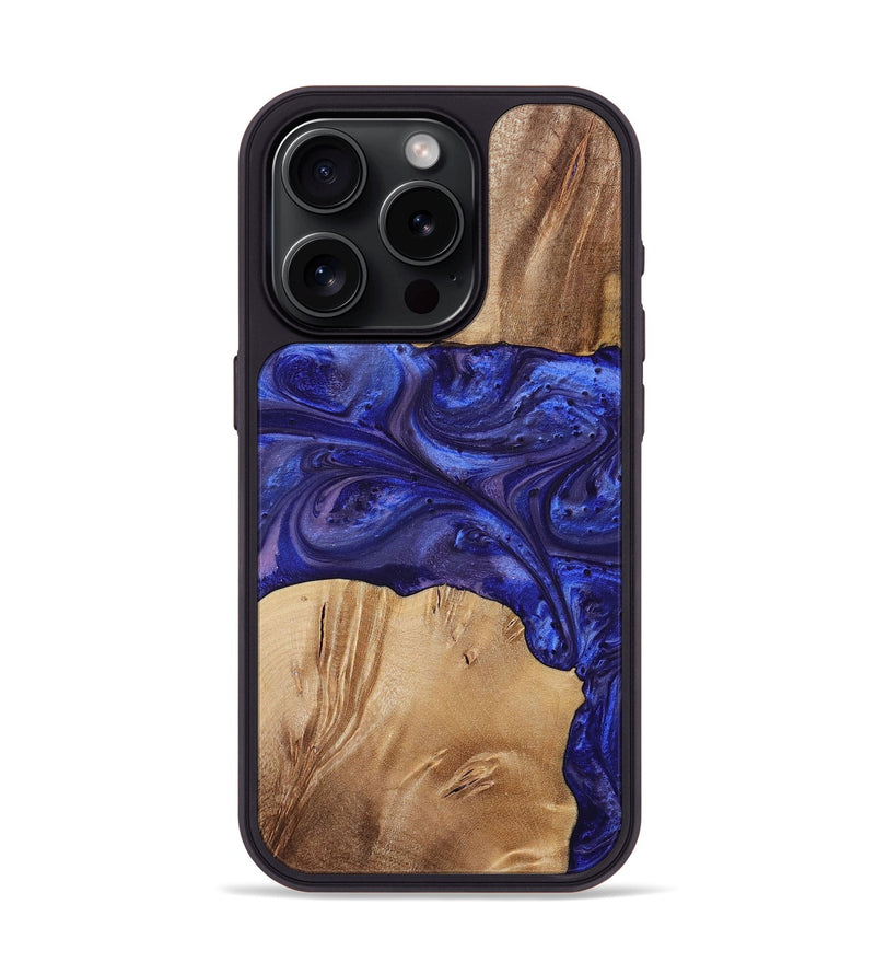 iPhone 15 Pro Wood+Resin Phone Case - Kim (Purple, 699102)