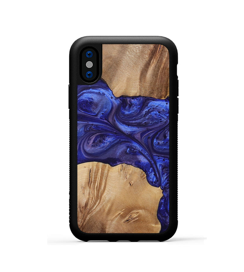 iPhone Xs Wood+Resin Phone Case - Kim (Purple, 699102)