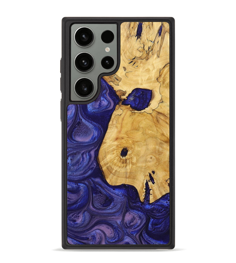 Galaxy S23 Ultra Wood+Resin Phone Case - Myrtle (Purple, 699104)