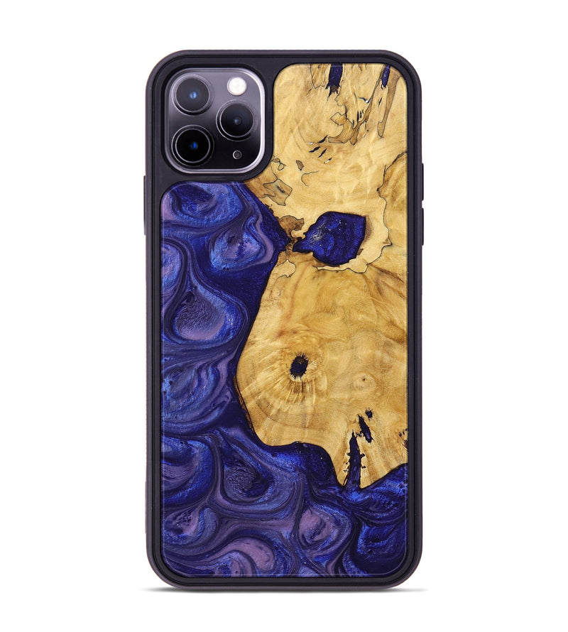 iPhone 11 Pro Max Wood+Resin Phone Case - Myrtle (Purple, 699104)