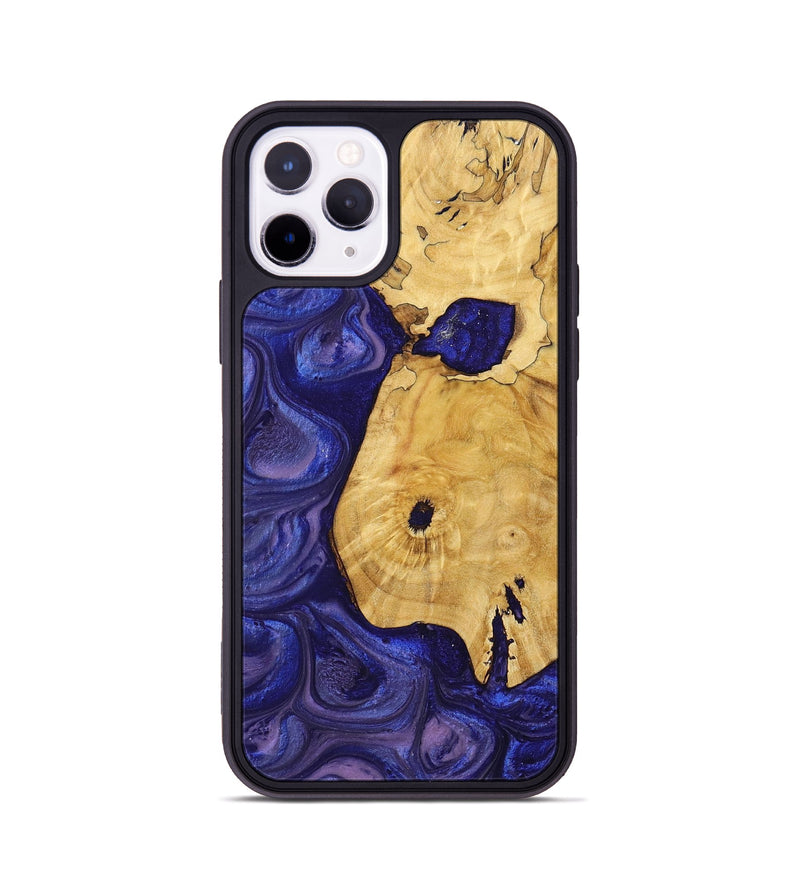 iPhone 11 Pro Wood+Resin Phone Case - Myrtle (Purple, 699104)