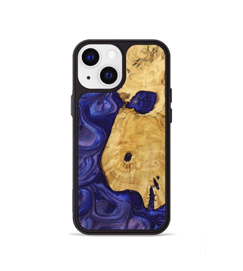 iPhone 13 mini Wood+Resin Phone Case - Myrtle (Purple, 699104)