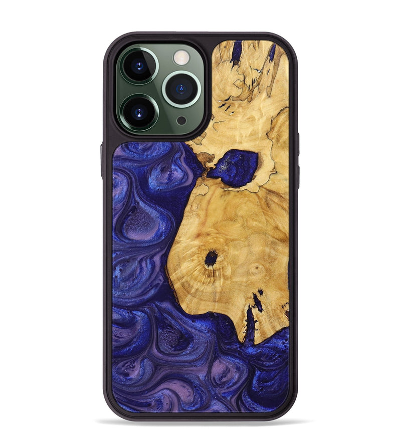 iPhone 13 Pro Max Wood+Resin Phone Case - Myrtle (Purple, 699104)