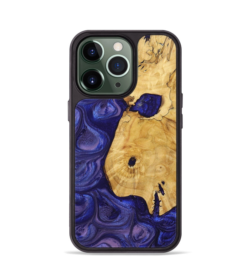 iPhone 13 Pro Wood+Resin Phone Case - Myrtle (Purple, 699104)