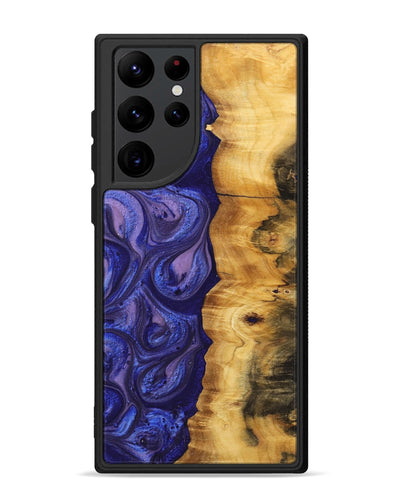 Galaxy S22 Ultra Wood+Resin Phone Case - Lizzie (Purple, 699106)