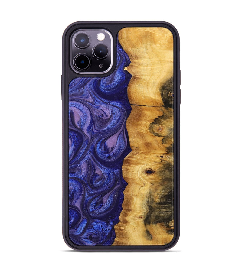 iPhone 11 Pro Max Wood+Resin Phone Case - Lizzie (Purple, 699106)
