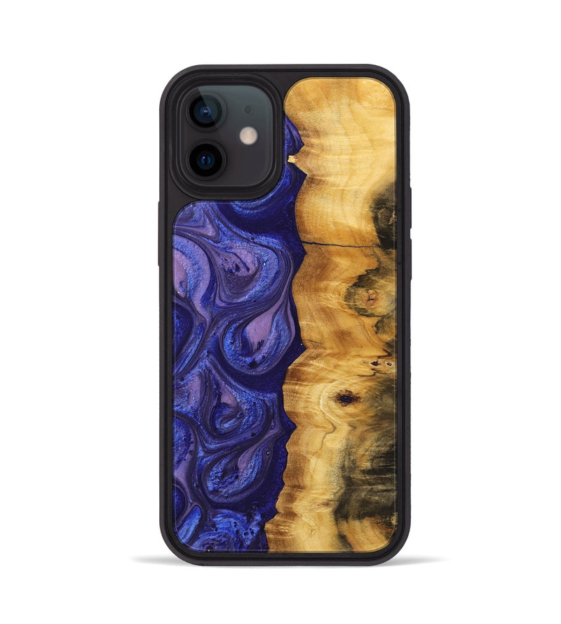 iPhone 12 Wood+Resin Phone Case - Lizzie (Purple, 699106)