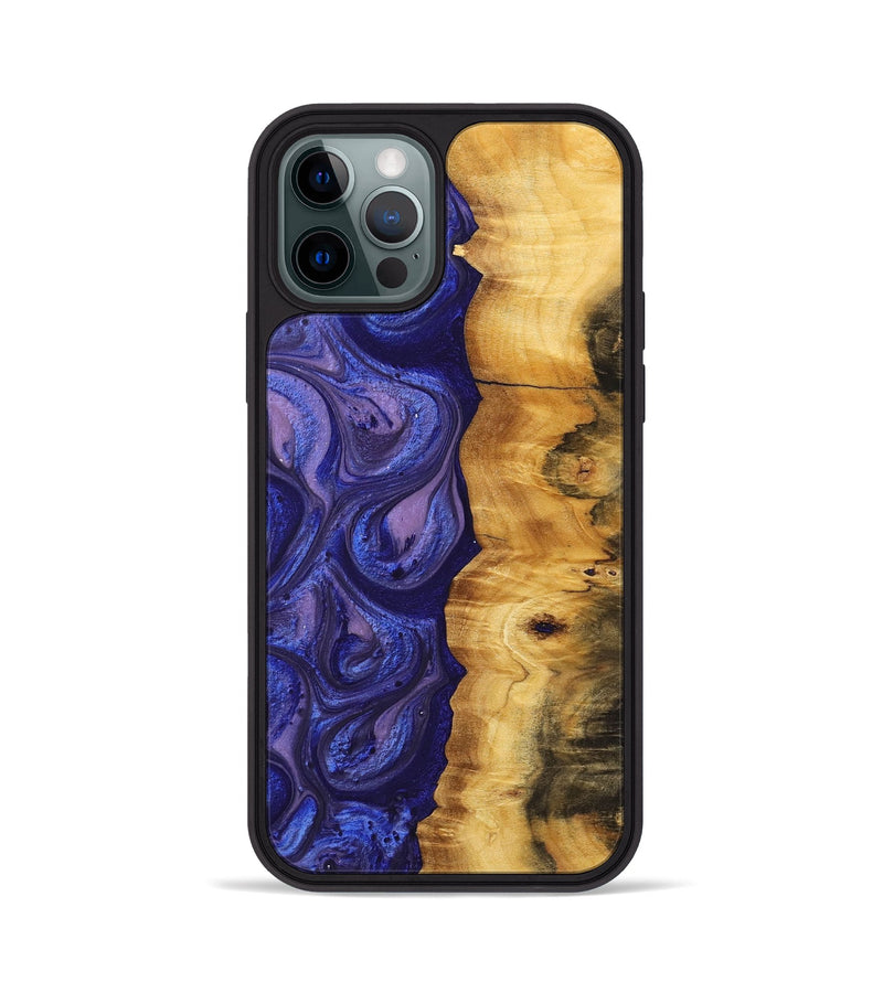 iPhone 12 Pro Wood+Resin Phone Case - Lizzie (Purple, 699106)