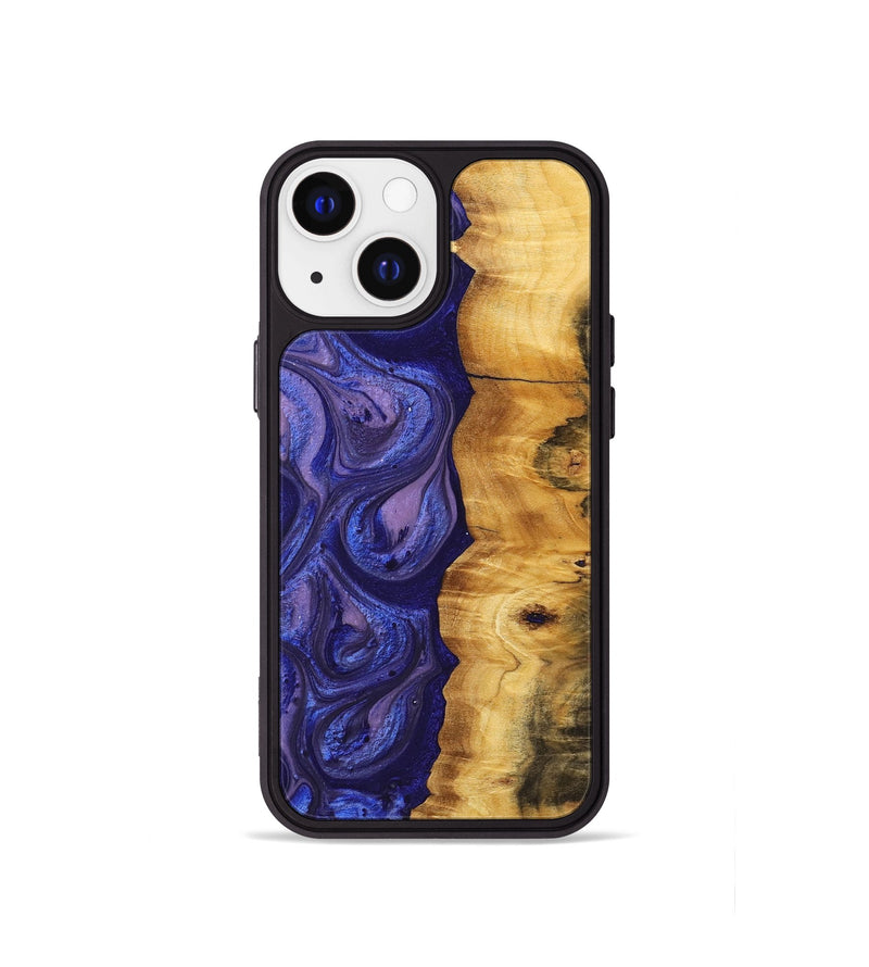iPhone 13 mini Wood+Resin Phone Case - Lizzie (Purple, 699106)