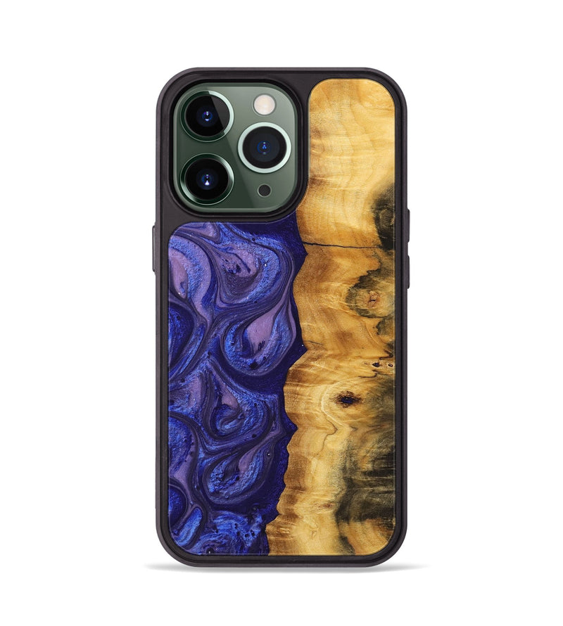 iPhone 13 Pro Wood+Resin Phone Case - Lizzie (Purple, 699106)