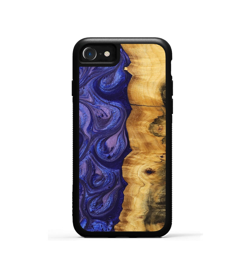 iPhone SE Wood+Resin Phone Case - Lizzie (Purple, 699106)